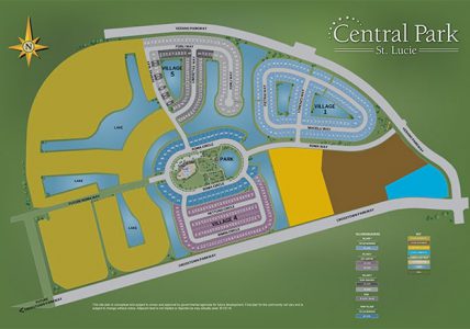 Central Park Master Site Plan in Port St Lucie Florida